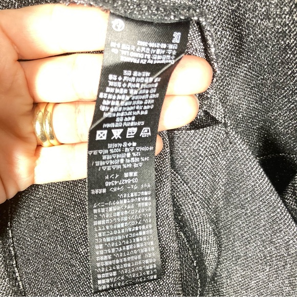 Zadig & Voltaire Metallic Shift Dress Small Crew Neck Long Sleeves Silver Black - Picture 15 of 16